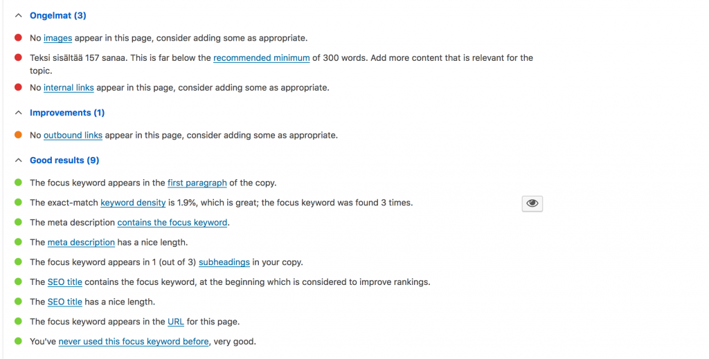 webtalo google seo optimointi yoas plugin wordpress